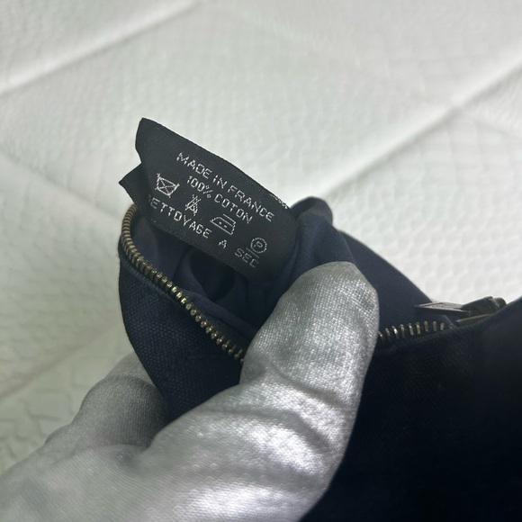 Hermes Navy Small Fabric Cosmetic Pouch Bag - Picture 12 of 12